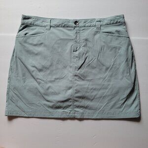 Eddie Bauer Womens Skort Size 12 Blue Green Nylon Blend Outdoor Casual Activewea